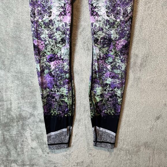 Lululemon Wunder Under High Rise Leggings Size 6 Purple Silver Black 28”‎ Inseam - Picture 2 of 7